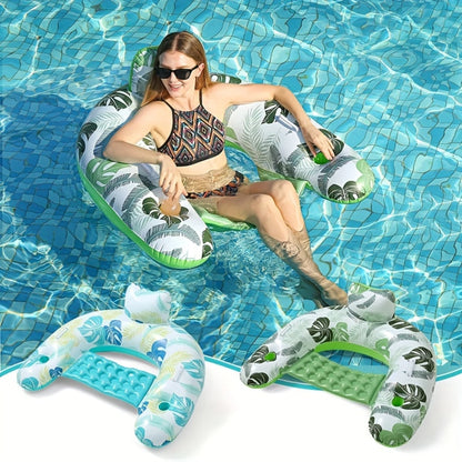 Opblaasbare Floating Lounger – Comfortabele Zonne- en Waterligstoel – Perfect voor Zwembad en Strand
