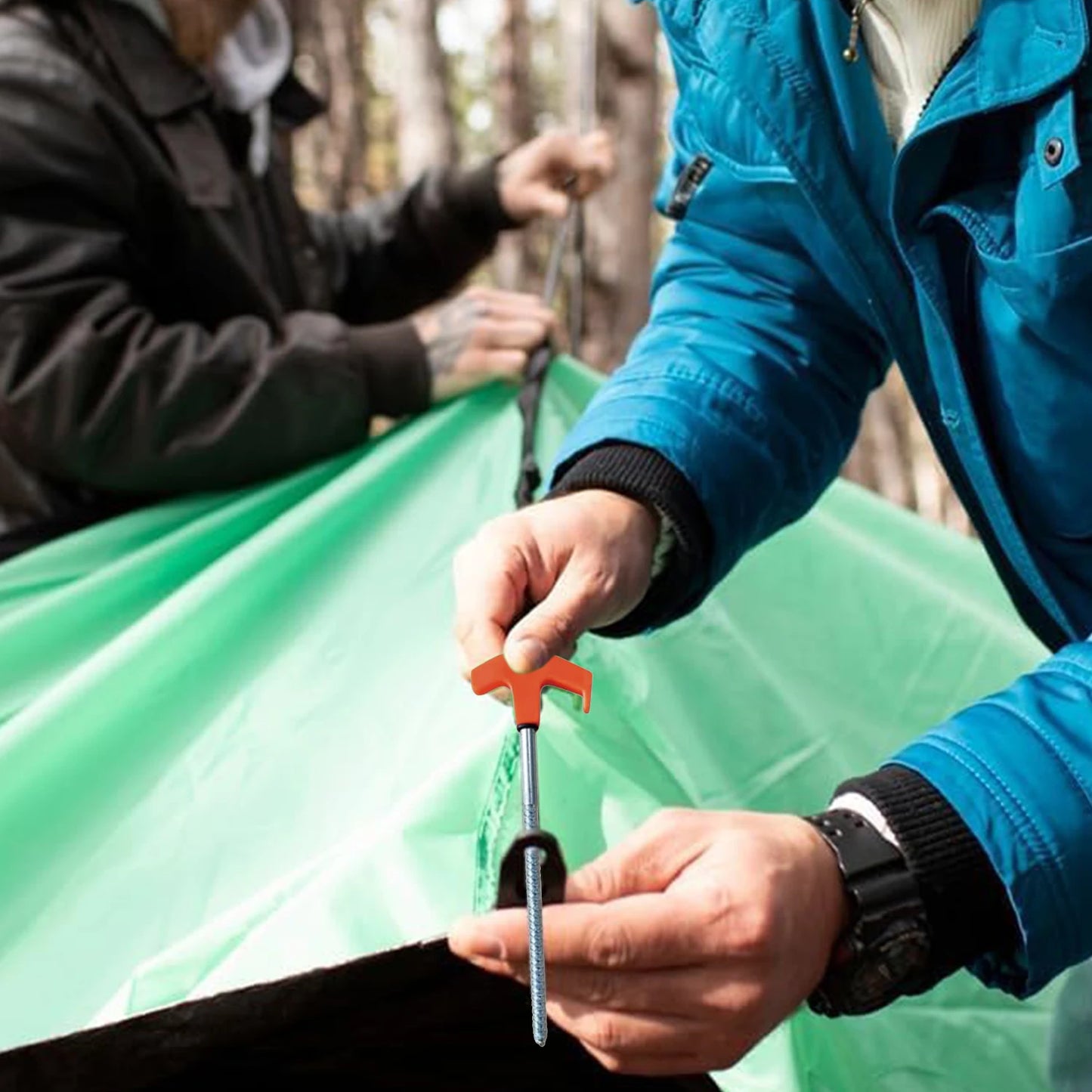 8" Schroefbare Tentpennen - Zware Grondankers voor Camping en Outdoor, Set van 16