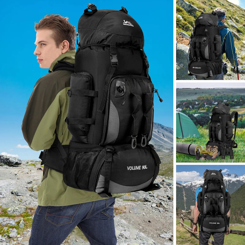 Wasserabweisender 70-Liter-Wanderrucksack – Outdoor-Kletter- und Camping-Rucksack mit Regenschutz, ideal für Reisen und Trekking