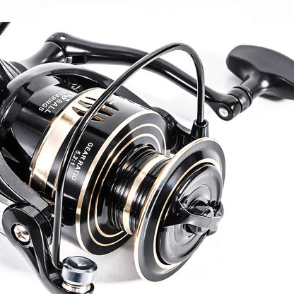 MG Spinning Reel | Zoutwater en Zoetwater Visserijwiel met Ultralicht Metaalframe en Hoge Snelheid