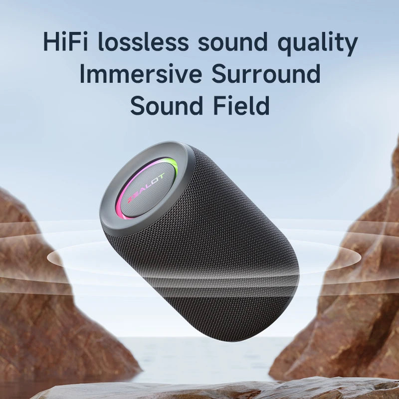 Powerful Bluetooth Speaker – Wireless Bass Subwoofer met LED Licht, Waterproof, 12W Output, Extra Bass Mode, Geschikt voor Outdoor en Thuisgebruik
