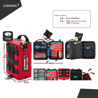 Molle Erste-Hilfe-Set – Taktisches Überlebensset für Outdoor, Camping, Auto, Sport und Notfallsituationen