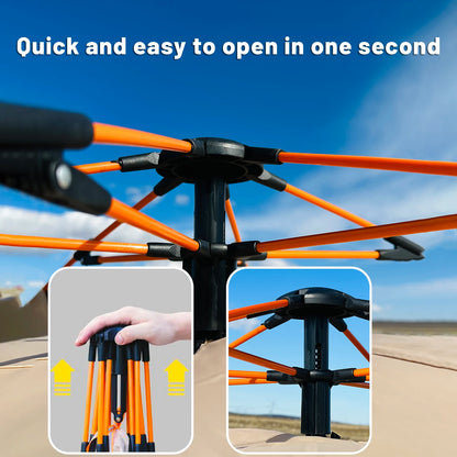 Outdoor Automatische Snelopenende Tent – Waterdichte Vierseizoenen 4-Persoons Strand- en Visserschuilplaats