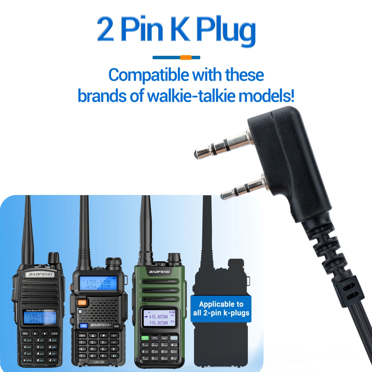 Baofeng Throat Mic Walkie Talkie Headset – verdeckter Röhren-Ohrhörer mit Finger-PTT für UV-5R, UV-82, UV-13 und mehr