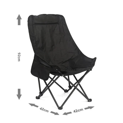 Camping Moon Chair - Ultralichte Vouwstoel met Rugleuning, Aluminium, Voor Outdoor, Kamperen en Vissen