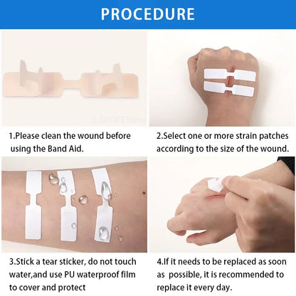 10 Pieces Painless Non-Stick Plasters – Fast Wound Healing and Emergency Accessories