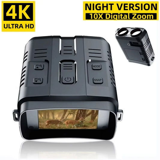 4K-Nachtsichtfernglas – 10-facher Digitalzoom, 800 m Reichweite, Infrarot-WLAN-Teleskop für Camping, Jagd und Videoaufnahmen