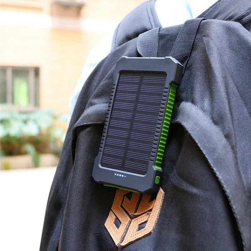 200000mAh Draagbare Solar Powerbank – Waterdichte Externe Batterij met Snelladen & SOS Zaklamp – Powerbank voor Xiaomi & Outdoor