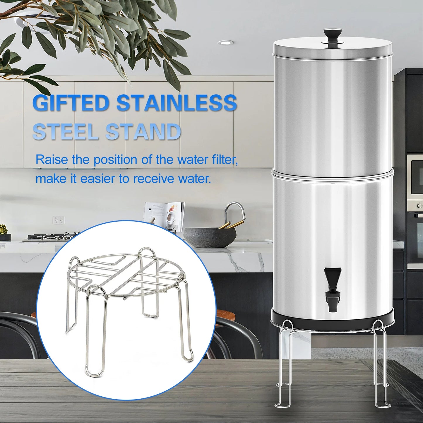 Gravity Water Filter Systeem - 11L Waterfiltratie Emmer Voor Thuis, Camping en Noodvoorbereiding
