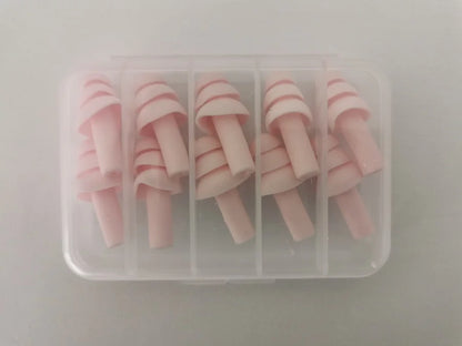 5Pairs/set box-packed comfort earplugs noise reduction silicone Soft Ear Plugs Swimming Silicone Earplugs Protective for sleep