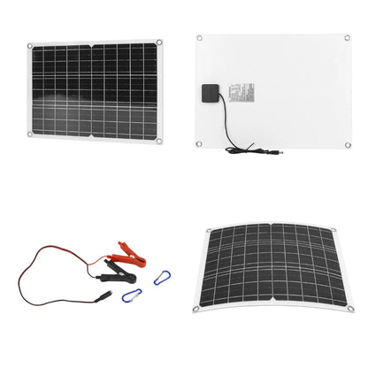 Draagbaar 10W/20W Zonnepaneel – Flexibel 18V Solar Oplaadpaneel voor Telefoon, Power Bank & Camping