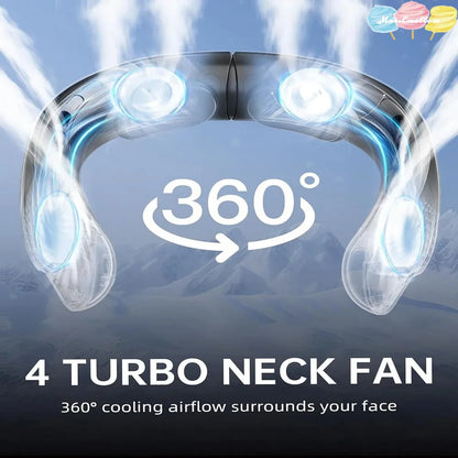 Draagbare Mini Nekventilator | 4000mAh Oplaadbare Bladloze Airconditioner | Stil & Draagbaar voor Zomer