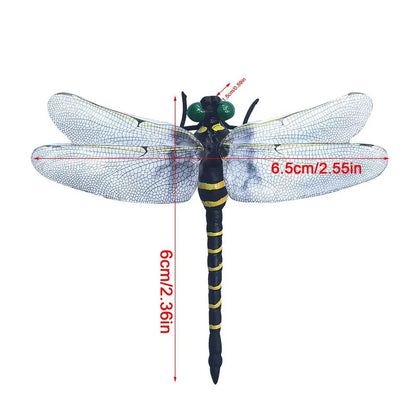 Simulatie Dambord Insect Model, Mini Dambord Beeldje voor Muggenwering, Tuin- en Buitendecoratie, Eco-vriendelijk PVC Ornament