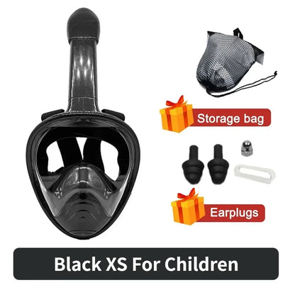Full Face Snorkelmasker voor Kinderen en Volwassenen | Anti-Fog Duikmasker voor Veilig Ademhalen en Snorkelen