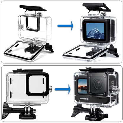 Accessoires Kit voor GoPro Hero 12/11/10/9 - Inclusief Waterdichte Behuizing, Draagtas, Statief & Mounts