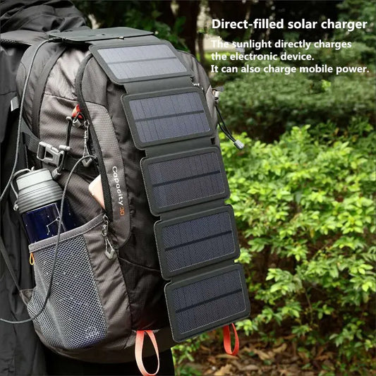 Faltbares Solar-Ladepanel – 5 V 1 A USB-Ausgang, tragbares multifunktionales Camping-Werkzeug