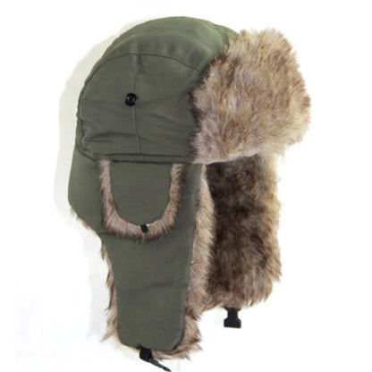 Waterproof Winter Trapper Aviator Hat with Earflaps – Warm Russian Ski Hat for Men and Women – Unisex Bomber Cap with Faux Fur