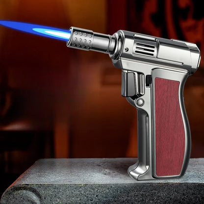 Metalen Winddichte Butaan Turbo Aansteker, Rechthoekige Hand Geïntegreerde Lastegun, 360° Hoge Temperatuur Ontsteker – Rookgereedschap