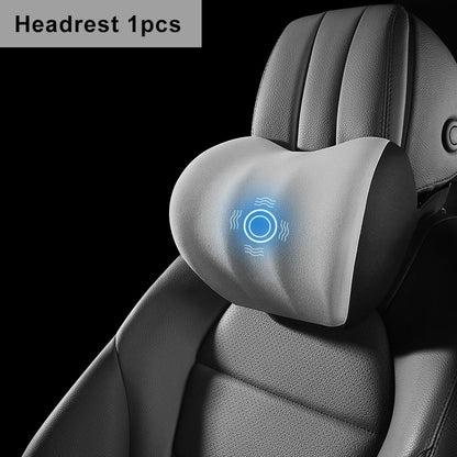 Elektrisch massagekussen auto – Vibrerende lendensteun & nekkussen – Ergonomische autostoel ondersteuning