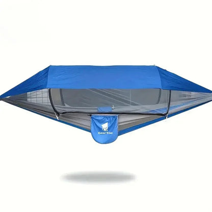 3-in-1 Camping Hammock with Mosquito Net and Sun Shelter – Durable Outdoor Hammock for Travel, Backpacking, and Parks