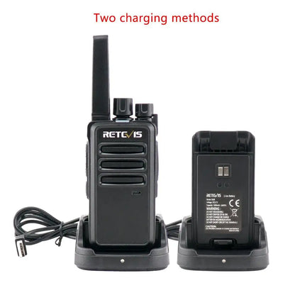 RT668 Walkie Talkie (2 Stück) – PMR 446/FRS 462 MHz, tragbares Funkgerät für Hotels, Cafés und Teamkommunikation