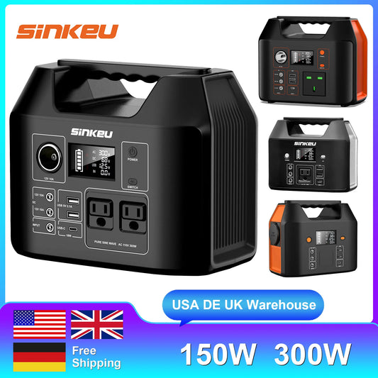 Draagbare Powerstation 300W/150W – LiFePO4 Solar Generator met AC/DC/USB/USB-C, 80000mAh voor Camping, CPAP & RV
