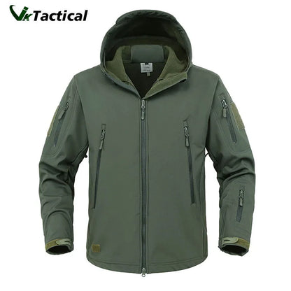 Militaire Shark Skin Softshell Jas – Winddichte, Waterdichte Tactical Hooded Bomber voor Heren