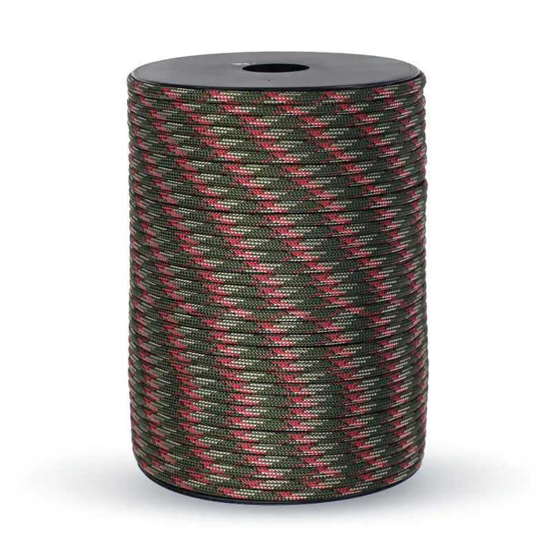 100M 550 Militaire Standaard 9-Core Paracord Touw 4mm – Outdoor Parachute Koord voor Survival, Tent, Lanyard en DIY