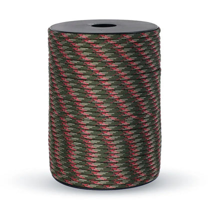 100M 550 Militaire Standaard 9-Core Paracord Touw 4mm – Outdoor Parachute Koord voor Survival, Tent, Lanyard en DIY