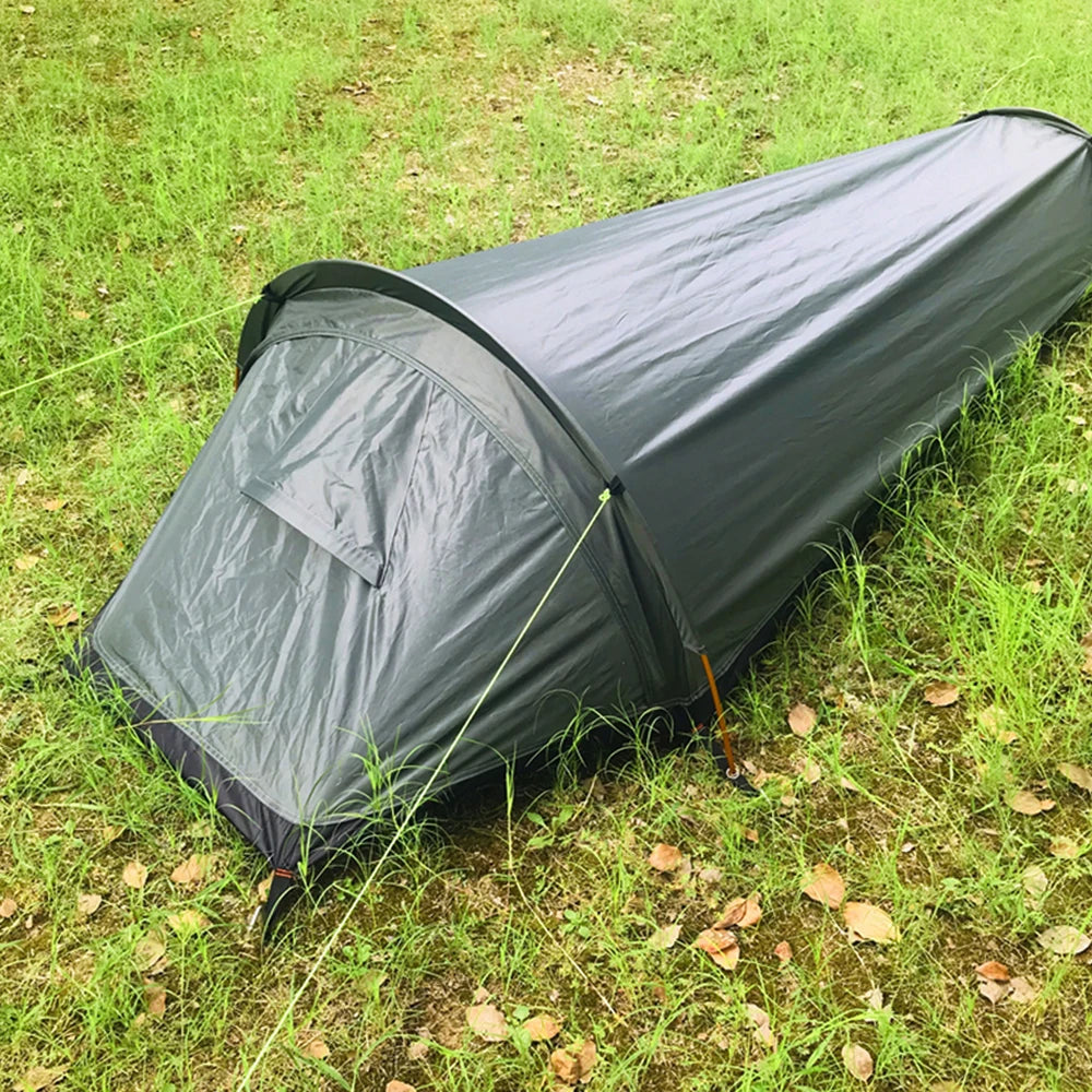 Ultraleichtes Rucksackzelt für Outdoor-Camping – Wasserdichtes 1-Personen-Zelt mit Aufbewahrungstasche