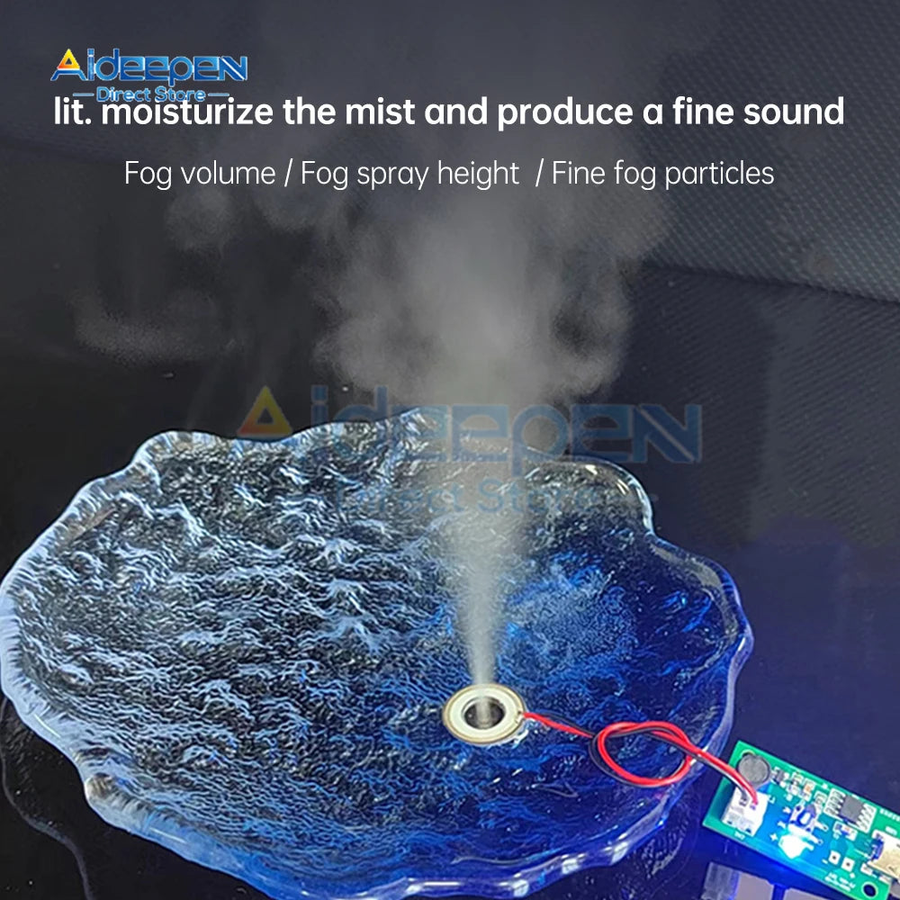 DC 5V Ultrasonische Mist Maker Atomizer – Type-C USB Vernevelaar en Luchtbevochtiger Accessoires