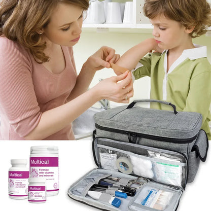 Reise-Erste-Hilfe-Set-Tasche – multifunktionaler medizinischer Organizer, mehrschichtige Medikamentenbox für Zuhause und Reisen
