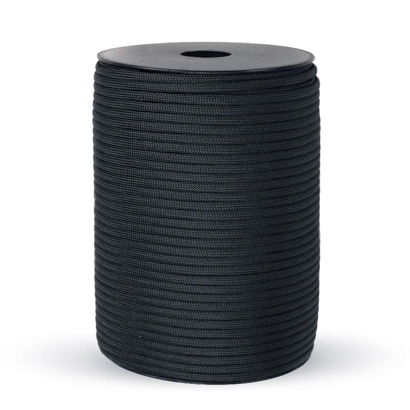 100M 550 Militaire Standaard 9-Core Paracord Touw 4mm – Outdoor Parachute Koord voor Survival, Tent, Lanyard en DIY