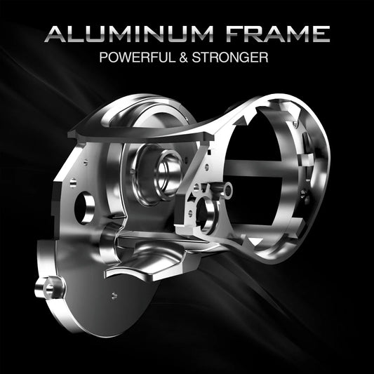 Alloy M Baitcasting Reel | 10KG Max Drag, 8 Shielded Bearings & High/Low Speed Gear voor Zoutwater Vissen