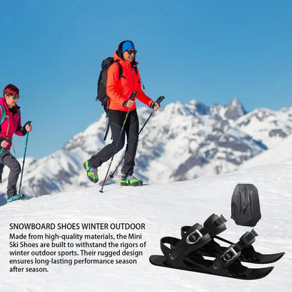 Kompakte Snow-Skates – verstellbares Ski-Zubehör, leichte und rutschfeste Ski-Werkzeuge für Winter-Outdoor-Sportarten