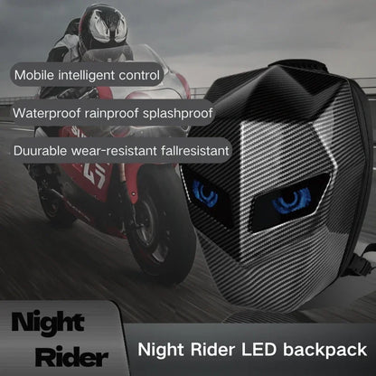 LED-Hartschalenrucksack – wasserdichter Motorrad-, Fahrrad- und Laptop-Rucksack für Reisen und geschäftliche Nutzung