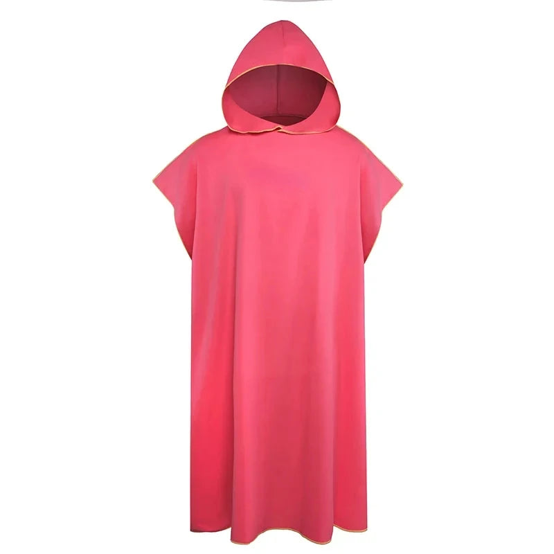 Sneldrogende Changing Robe, Badjas met Kap – Super Absorberende Zwem- en Fitness Badjas van Polyester/Katoen