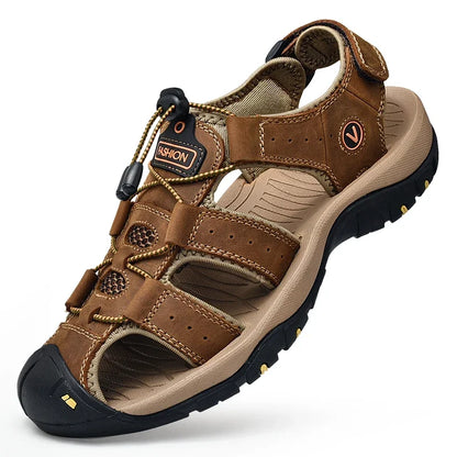 Zomerse Herensandalen – Kunstleren Casual Outdoor Sandalen met Elastische Band, Romeinse Stijl, Maat 38-48