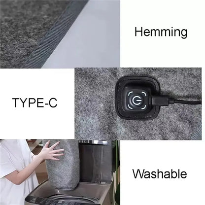 USB Elektrische Deken – Verwarmd Matje met Drie Temperatuurstanden, Zachte en Veilige Verwarmingsmat voor Camping en Outdoor