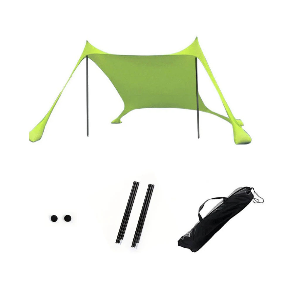 Outdoor Strandtent – Windbestendige UPF50+ Zonnescherm Tent voor 3-4 Personen, Draagbare Familie Tent