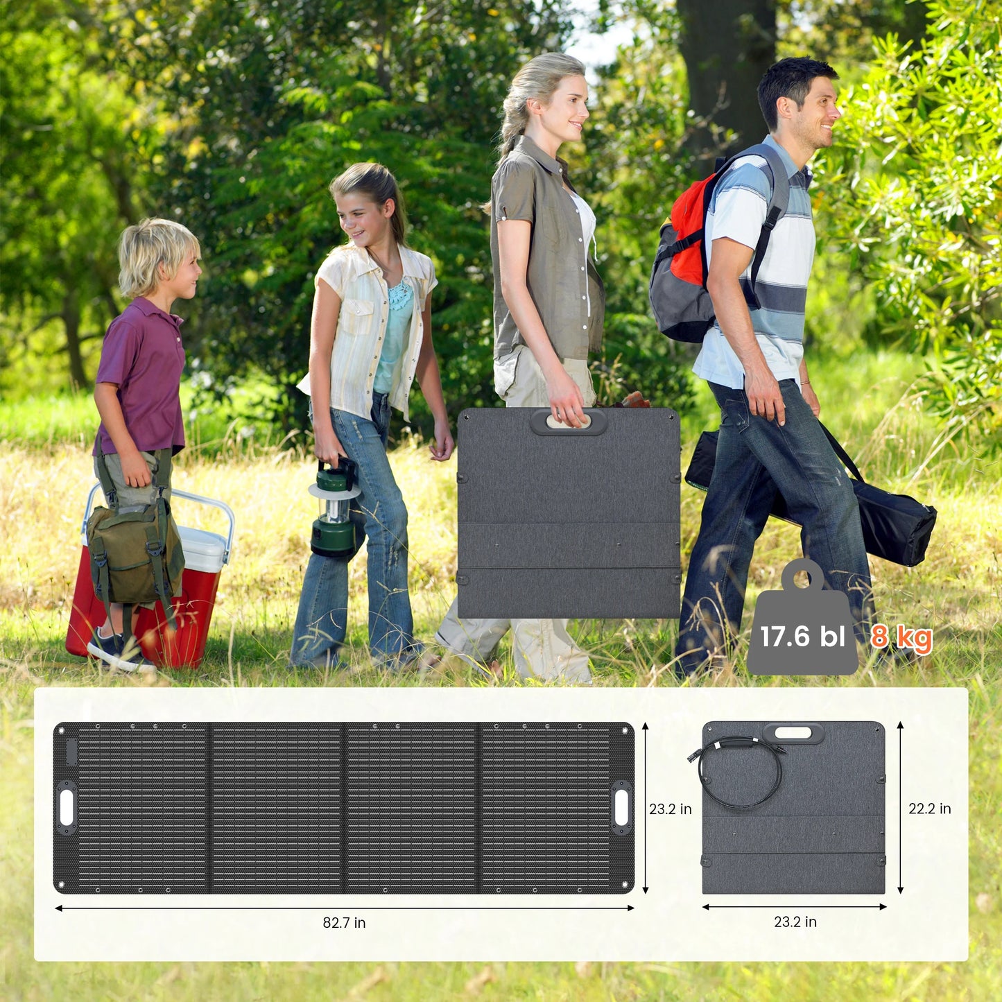 200W Solar Powerbank met Inverter – Waterdichte Draagbare Outdoor Batterij voor Camping & Hiking