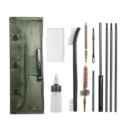 Waffenreinigungsset – 10-teiliges Set für Gewehre, Airsoft, Schrotflinten und Pistolen im Kaliber .22cal, 5,56 mm, 223 und 22LR