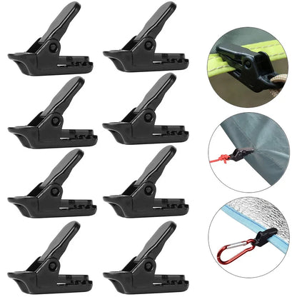 10/15/20 Piece Tarp Clips - Tent Clamps - Adjustable Awning Clamps - Camping Survival Tools for Outdoor Camping and Hiking