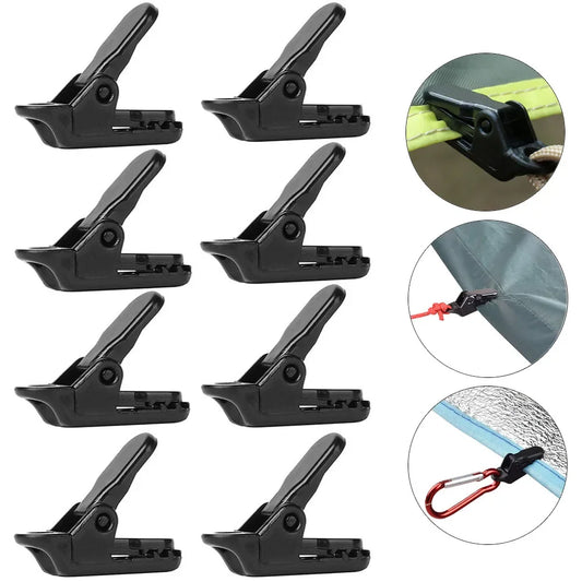 10/15/20 Piece Tarp Clips - Tent Clamps - Adjustable Awning Clamps - Camping Survival Tools for Outdoor Camping and Hiking