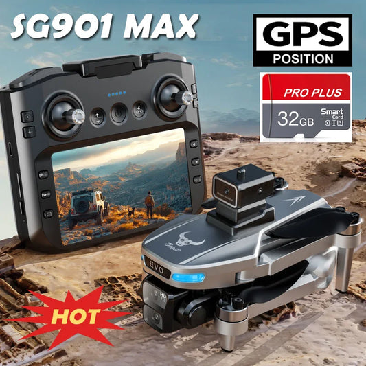 8K Professionele GPS Drone – HD Camera, 5G WiFi FPV Video, 4K UAV met 5.9'' Groot Scherm Afstandsbediening – SG109 PRO MAX - Bivy Shop