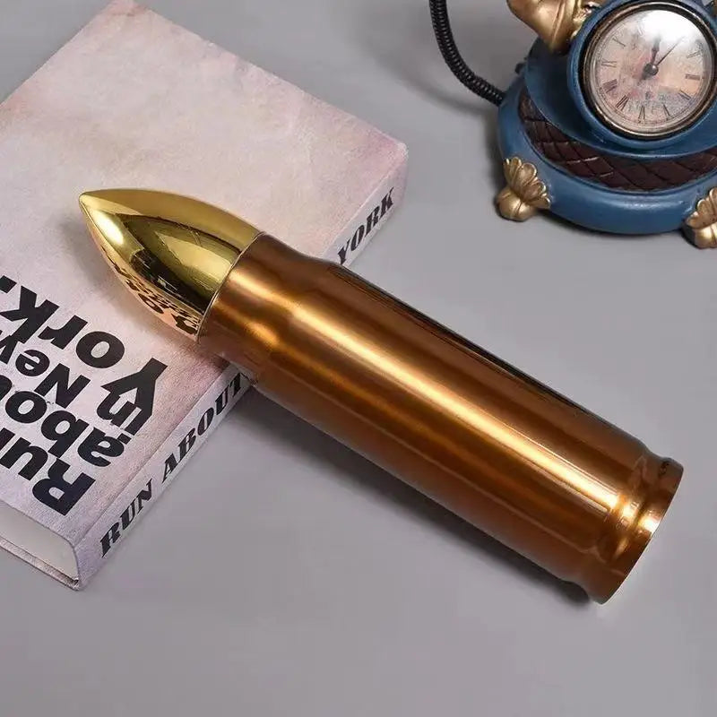 Bullet Thermos – Doppelwandige Edelstahlflasche im Militärstil für den Außenbereich (350 ml/500 ml/1000 ml)