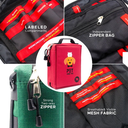 160-teiliges komplettes Erste-Hilfe-Set für Hunde – tragbares medizinisches Set mit MOLLE-Tasche für Training, Wandern, Camping und Jagd