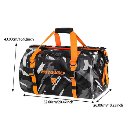 Universele Waterdichte Motor Achtertas - 40L/66L Fiets, Scooter en Camping Bagage, Multifunctionele Luggage Pack met Reflecterende Strips