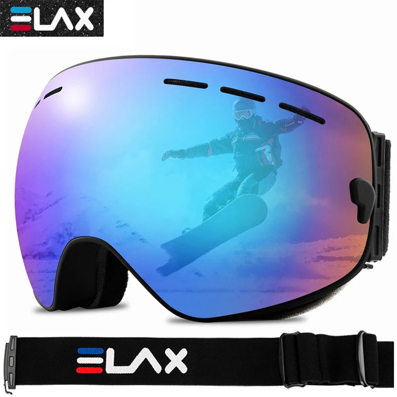 Antibeschlag-Skibrille mit Doppelgläsern – Schneebrille für Outdoor-Sportarten | Geeignet zum Skifahren, Snowboarden und Radfahren