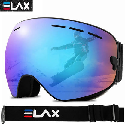 Antibeschlag-Skibrille mit Doppelgläsern – Schneebrille für Outdoor-Sportarten | Geeignet zum Skifahren, Snowboarden und Radfahren